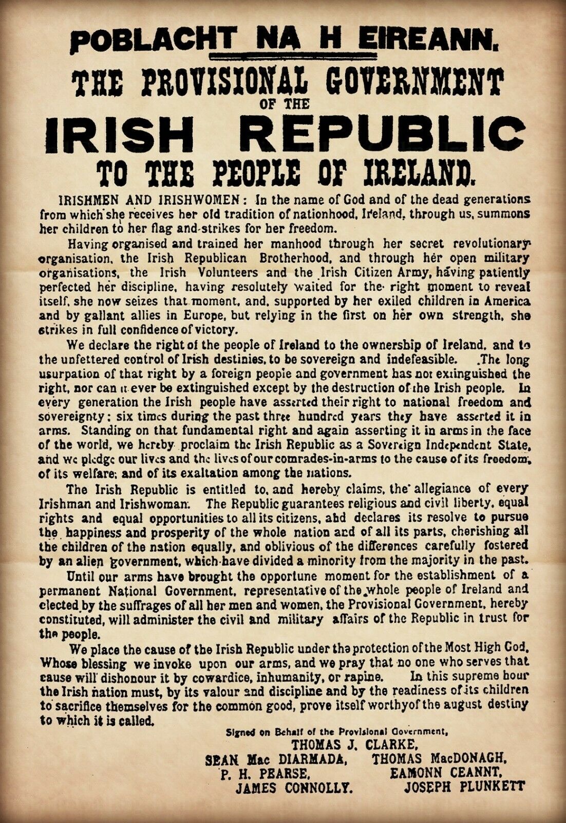 1916 Proclamation Poster